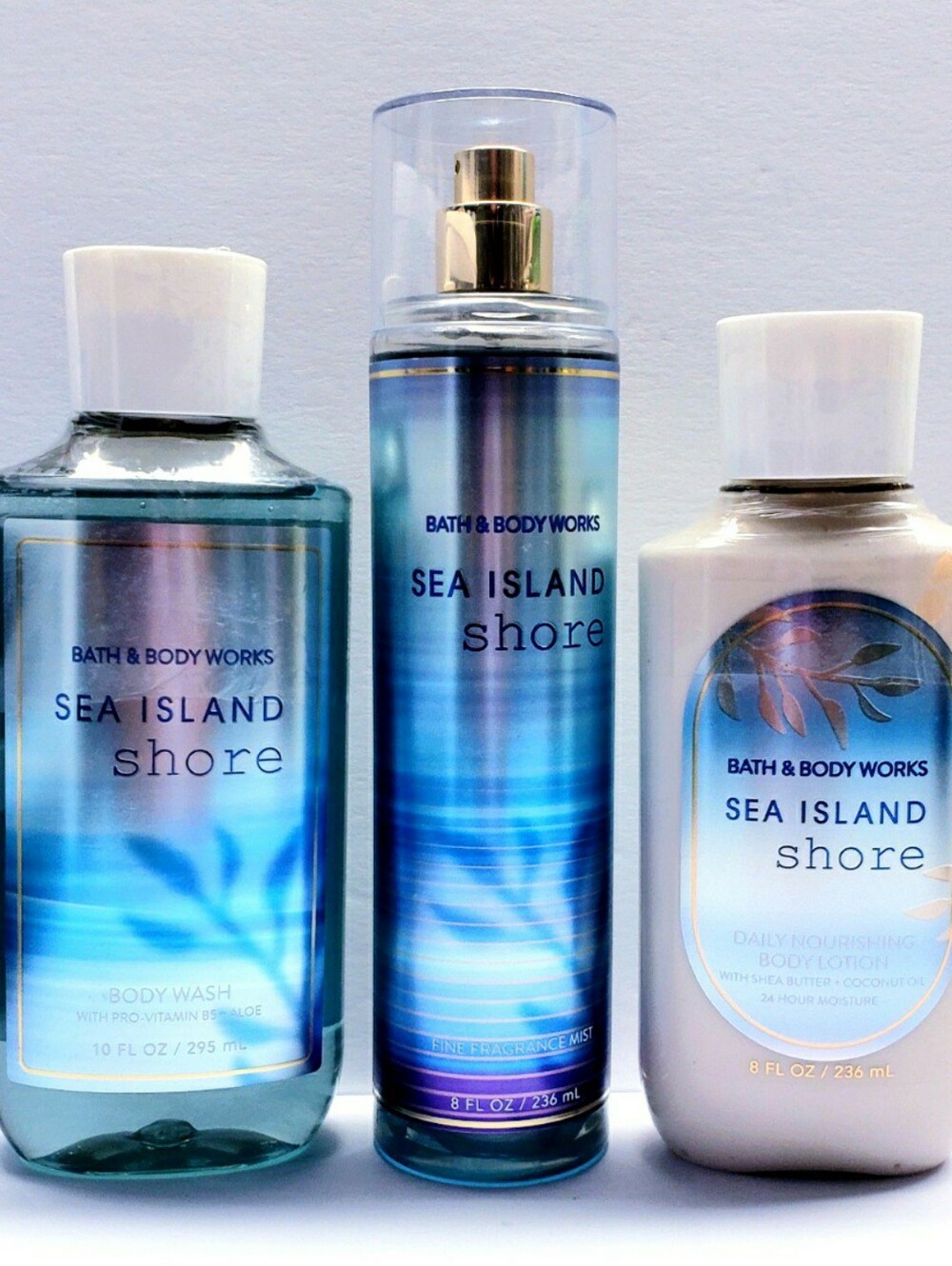 Bath & Body Works SEA ISLAND SHORE Body Lotion, Body Wash, Fragrance Mist- 3 pcs